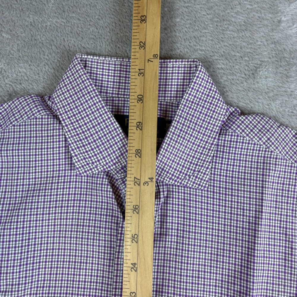 Polo Ralph Lauren Shirts Mens 15 38 Custom Fit Micro Check Purple - Picture 6 of 8